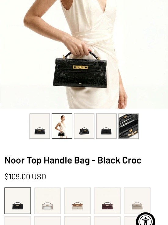 JW PEI Handbags - NWOT JW PEI Black Croc Top Handle Crossbody